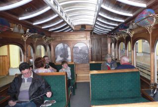 Plush interior of the premier carriage