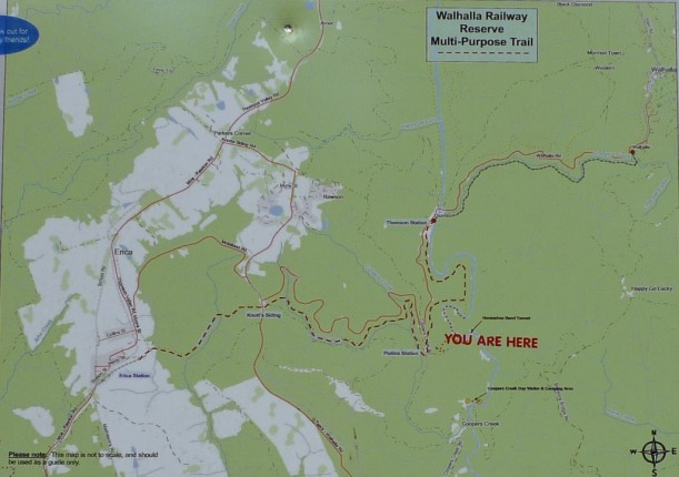 Map of the Walhalla Rail Trail