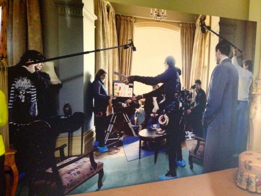 An image of the crew filming - love the blue shoe covers