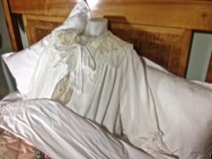 Original lace used for Aunt Prudence's nightie