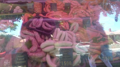 The local Harndorf butcher certainly was into sausages - and displaying all their stock at once.