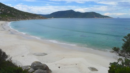 White sand at Little Oberon Bay