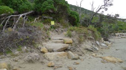 12/12 The start of the path around the headland back to Little Oberon Bay from Growler Creek