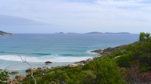 3/13 Looking out across Oberon Bay to Great Glennie Island & the Glennie Island group