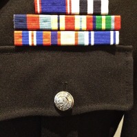Ribbons on Lawson's uniform