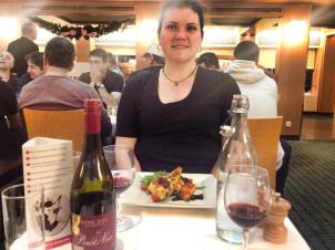 Dining aboard the Spirit of Tasmania II in the Leatherwood restaurant