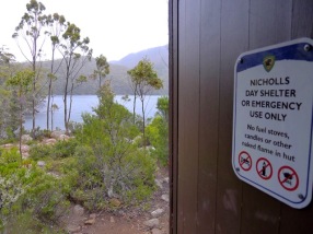 No camping allowed in Nicholls Hut