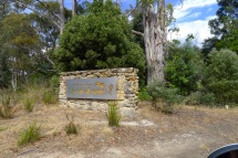 There's even fagus on the welcome sign at the entrance - Mt Field National Park - A Park for all seasons