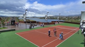 Why a tennis court? Why not?