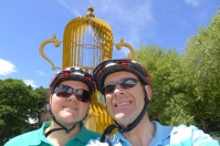 Stephen and me in from of the giant 2011 Rubgy World Cup in Hagley Park
