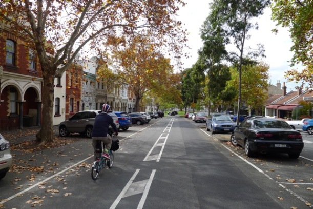 The leafy Barkly Street leads to Canning Street