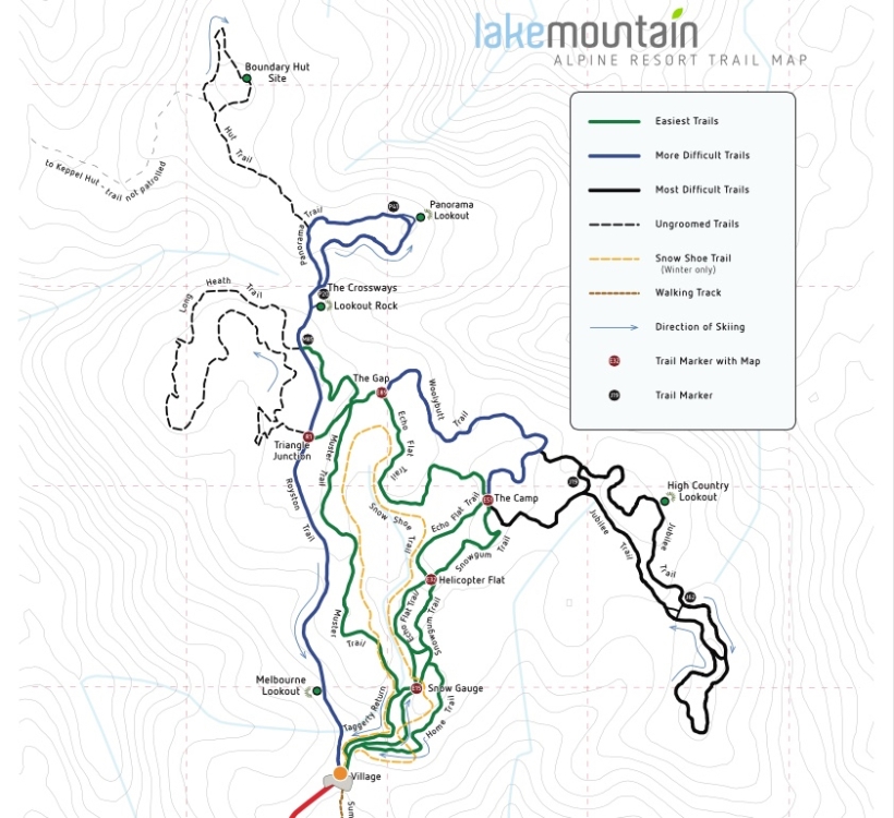 Lake Mountain Trail Map