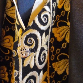 Detail of Dr Mac's waistcoat